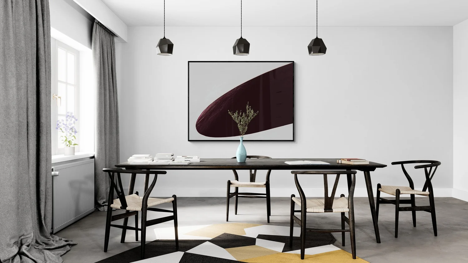 Linear Perspective 009, 2024 shown in an interior setting
