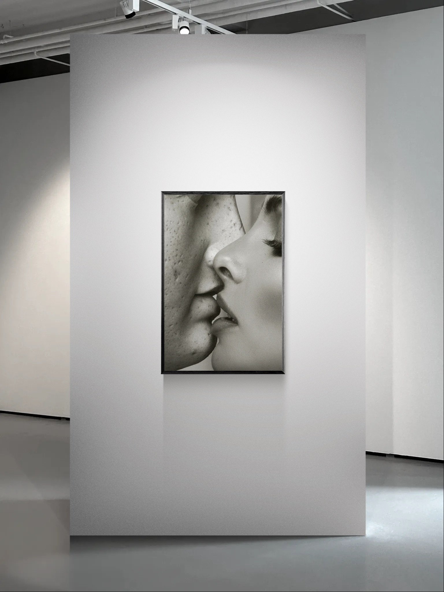 Monumental Kiss shown in an interior setting